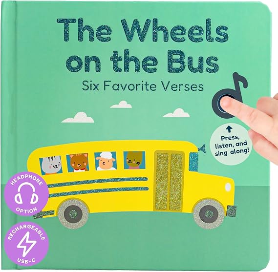 Cali's Books Wheels on the Bus Music Book for Toddlers 1-3 Years Old