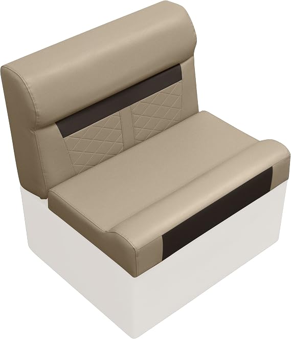 Wise DLX95-1900 DLX Series 28" Pontoon Bench Cushion Set - Neutral/Meteor