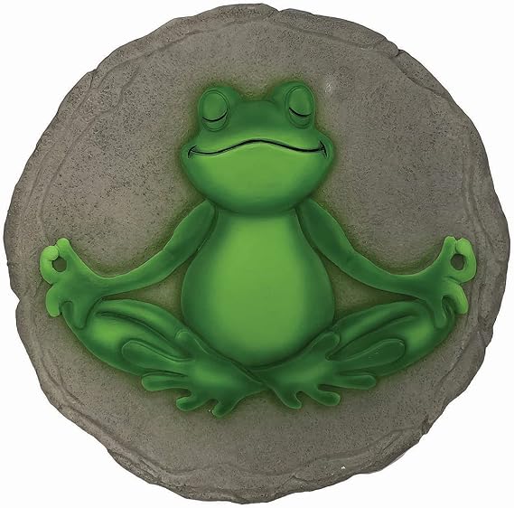 Spoontiques - Garden Decor Yoga Frog Stepping Stone Decorative for