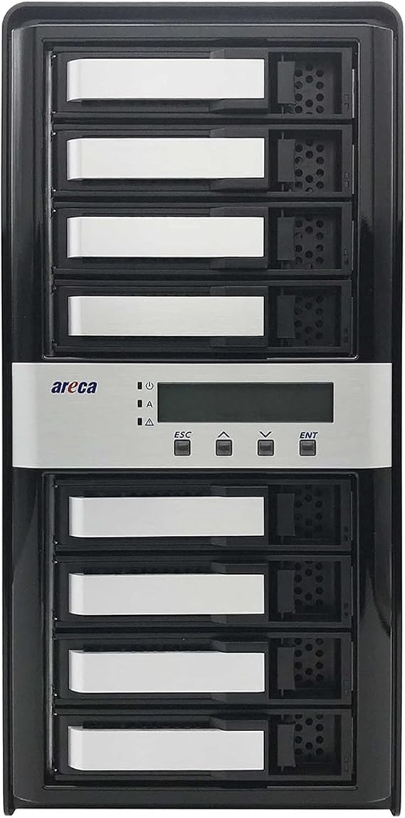 Areca ARC-8050T3U-8 (8 Bay Thunderbolt 3 / USB 3.2 Gen 2 RAID Enclosure)...