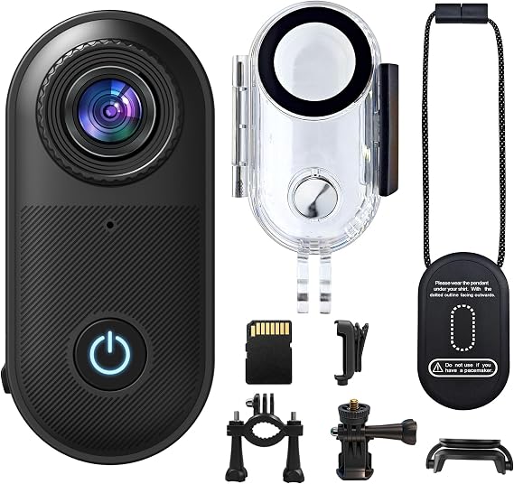 2.7K Mini Body Camera, Magnetic Wearable WiFi for Vlogging