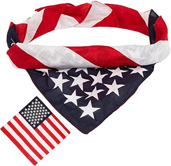 BETTERLINE American Flag Bandana Headband USA Bandanna USA 22 Inches