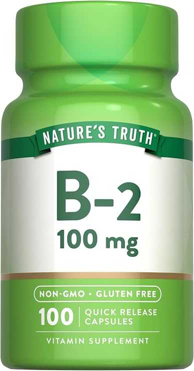 Nature's Truth B2 Vitamin | 100mg | 100 Capsules