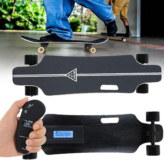 Electric Skateboards - 700w Brushless Hub Motor, 7-Layer Maple Deck, 330lbs Load, Motorized Cruiser Board, 15-30km Range (Optional) For Teens & Pros 15km