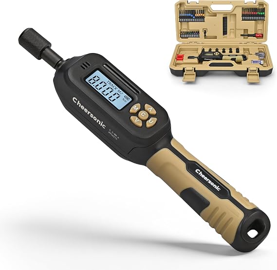 Digital Torque Screwdriver 1/4 Drive, 2.66-70.81 inlb (0.3-8N.m) Inch Pound Torque Screwdriver Digital with Buzzer & LED Indicator, 45 In 1 Gun Torque Screwdriver Set