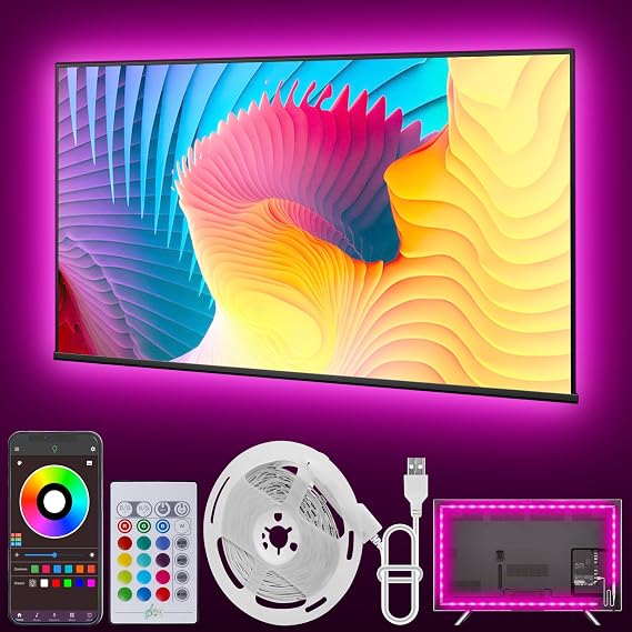 Ledagic 20FT USB RGB Led Lights for TV 32-80 Inch with Remote & App Control
