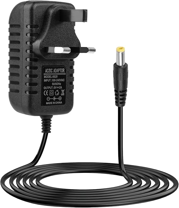 5V 2A Power Adapter, 10W AC 100-240V 50 60Hz to DC 5V 2A Power Supply Wall Plug Charger for LED Strip CCTV Router Speakers Lights Box Audio Video Universal Switching Adaptor with 5.5x2.1mm