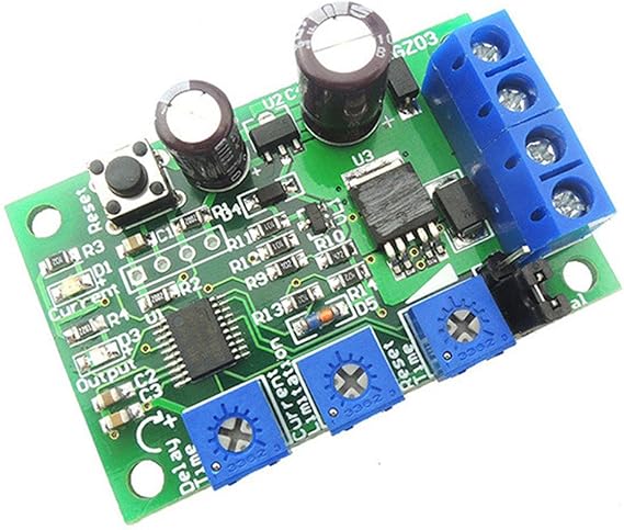 Taidacent 6V12V24V 10A Surge Protection Device DC Motor Overcurrent Protector Blocked Rotor Overload Protector Module Adjustable Current Limit Switch