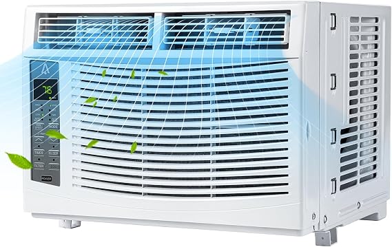 6000 BTU Window Air Conditioner with Wi-Fi, Smart Air Conditioner Window Unit - Remote & App Control & Timer Function & Easy Install Kit, Cools Up to 250 Sq. Ft, Window AC Unit Cool/Dehumidify/Fan