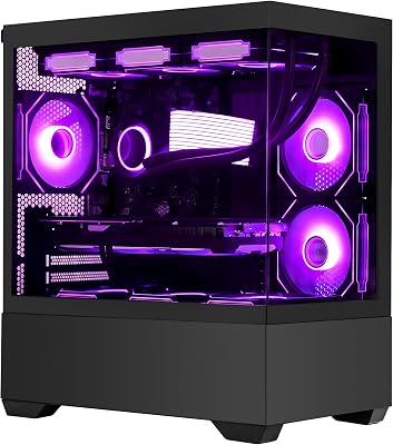 Ocean Park Gaming PC Desktop-AMD Ryzen 7 5700G 3.8 GHz 8 Core- RTX 4070 Super 12G - 32GB DDR4 3200 MHz- 1TB M.2 SSD -360mm AIO -650W PSU -Windows 11 Pro Prebuilt Gaming Computer-Black