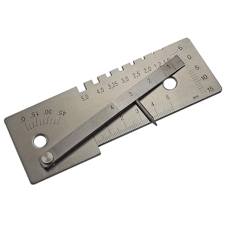 RIVERWELD Gap Wedge Welding Gauge Checks Undercut Crown Depth Butt Fillet Weld Multi Function Inspection
