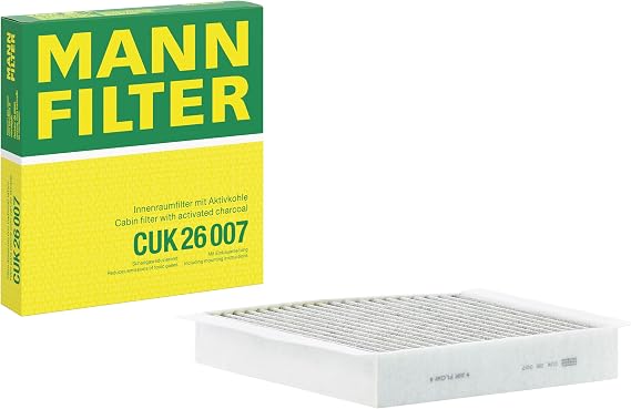 Original MANN-FILTER Interior Filter CUK 26 007 – Pollen filter with active charcoal – For passenger cars