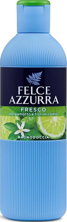 Paglieri: "Fresco" Bath & Shower with Bergamot and Cedar Scent,#34;Felce Azzurra" Line - 21.98 Fluid Ounces (650ml) [ Italian Import ]