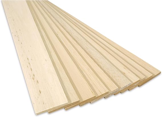 Balsa Wood 1/4 X 3 X 36in (5) - Quantity is Listed in Parenthesis in Title