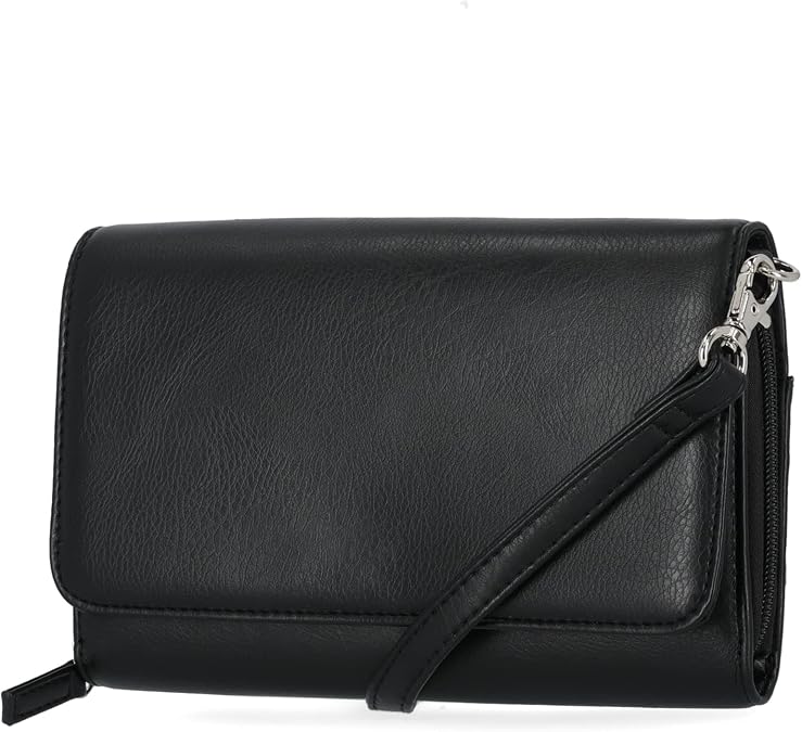 Mundi Anti Theft Slim & Compact RFID Crossbody Bag For Women Travel Purse Handbag Wallet Vegan Leather