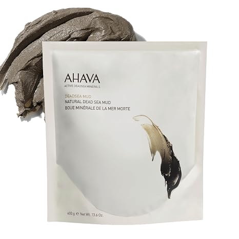 AHAVA Natural Dead Sea Mud for Body - Exclusive Black, Creamy Dead Sea Mud to Purifiy, Soften & Refine Skin, Soothes Discomfort, Enriched with Potent Minerals of Dead Sea blend Osmoter, 13.6 Oz