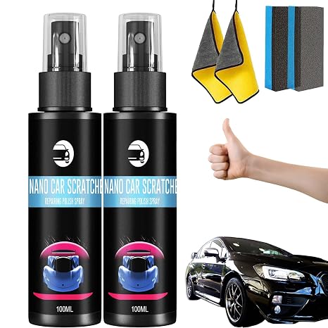 Car Scratch Repair Spray, Nano Coat Scratch Master Spray, Peachloft Nano Car Scratch Repair Spray, High Protection 3 in 1 Quick Spray for Cars (100ML-2PCS)