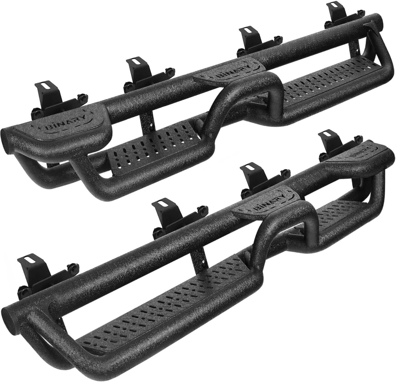 BINARY STAR Running Boards Compatible with Vehicle 2020-2026 Jeep Gladiator Jt 4 Door. Multi-Function Running Boards Made with Carbon Steel. 6 Inch Gladiator Side Steps Step Bars Nerf Bars