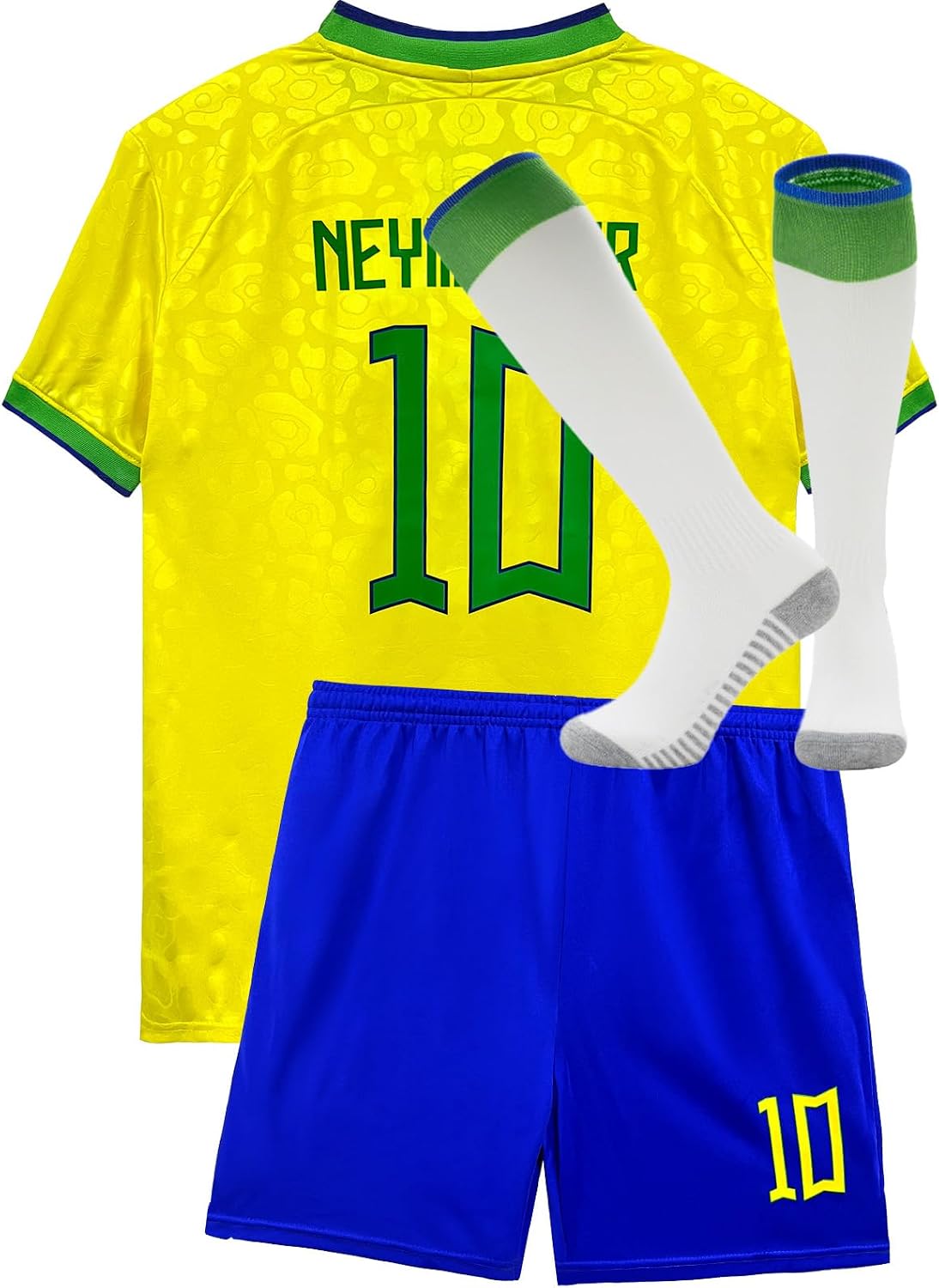 Soccer Jersey for Boys Kids Boy Girls Youth Football #7 Jerseys 3 Piece