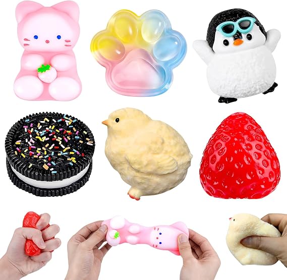 6 Pcs Taba Squishy, Squishy Toys, Fufu Squishy Fidget Toys for Adults