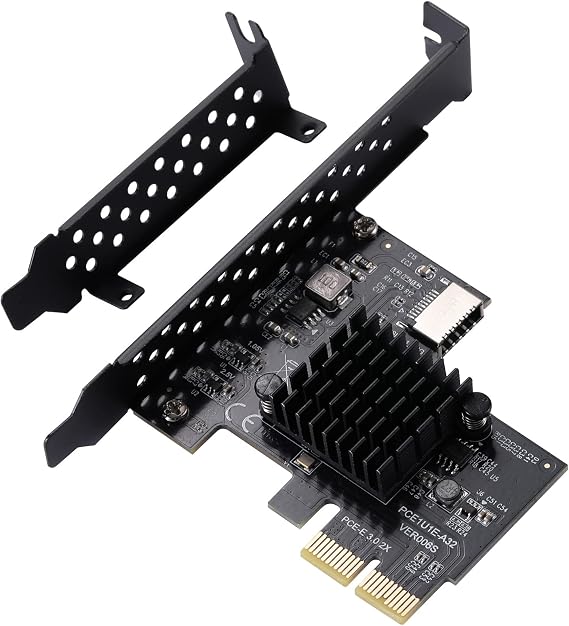 PCIe USB 3.1 Expansion Card PCI Express 3.0 X2 Adapter ASM3142 | PCIE USB 3.1 Front Type E 10Gbps Controller Card PCI Express 3.0 X2 Adapter ASM3142 Riser Card Supports PCIE X2 X4 X8 X16