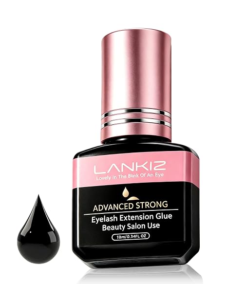 LANKIZ Professional Lash Extension Glue, 1 Sec Dry, 6 Week Hold, Salon Only