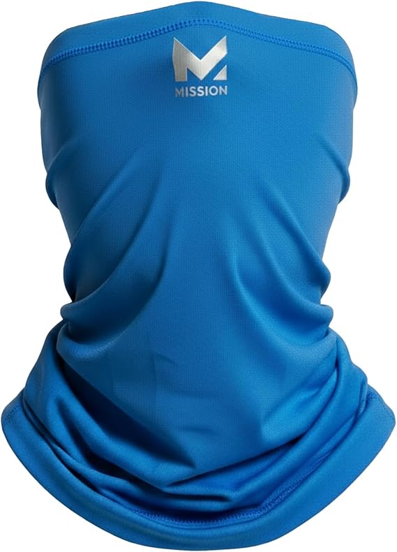 MISSION Multi-Use Neck Gaiter Face Mask for Ski & Outdoors, UPF 50, Breathable Lightweight Fabric