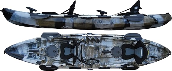 Cambridge Kayak Sunfish Double Sit On Top 2 + 1 Fishing Leisure Kayak 11 Colour Options