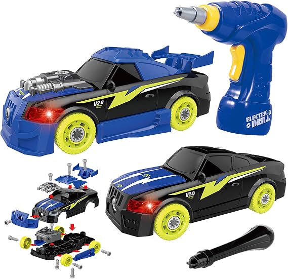 GILOBABY Take Apart Toys for Boys, STEM Building Set with Electric Drill
