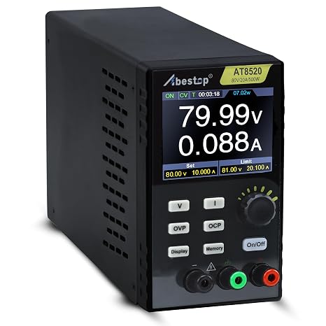 DC Power Supply 500W 80V 20A Variable Power Supply 10mV/1mA High Resolution | 4-Digit Multiple Protection 2.8 inch IPS LCD