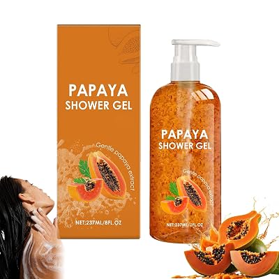 Papaya Oil-Control Moisturizing Shower Gel,237ml Papaya Body Wash,Cleaning Repair Multi-Action Papaya Soap Face & Bodywash,Gentle Daily Body Clean for Women and Men 1