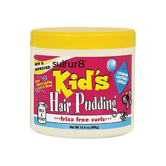 SULFUR8 Kids Hair Pudding 14.4 oz Moisturizing Detangling Kids Hair Cream for Soft, Manageable Hair, Helps Reduce Knots, Gentle Formula with Fresh Fragrance for Children & All Hair Types