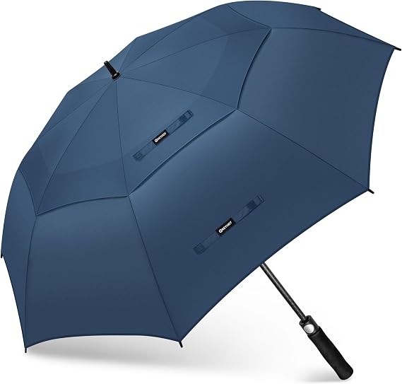 Golf Umbrella Windproof, Large Golf Umbrellas for Rain Heavy Duty Double Canopy, M/L/XL/XXL Automatic Open Golf Umbrella for Golf Bag