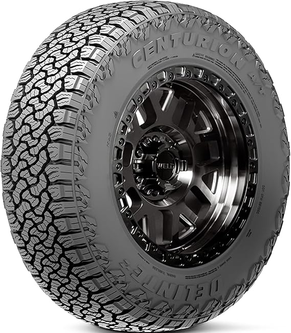 Delinte Centurion A/T LT285/70R17 E/10PLY Light Truck & SUV Tire | Light Truck All Terrain All Weather Traction 126/123Q Rated E (10 Ply) Radial Construction Black Sidewall Tire