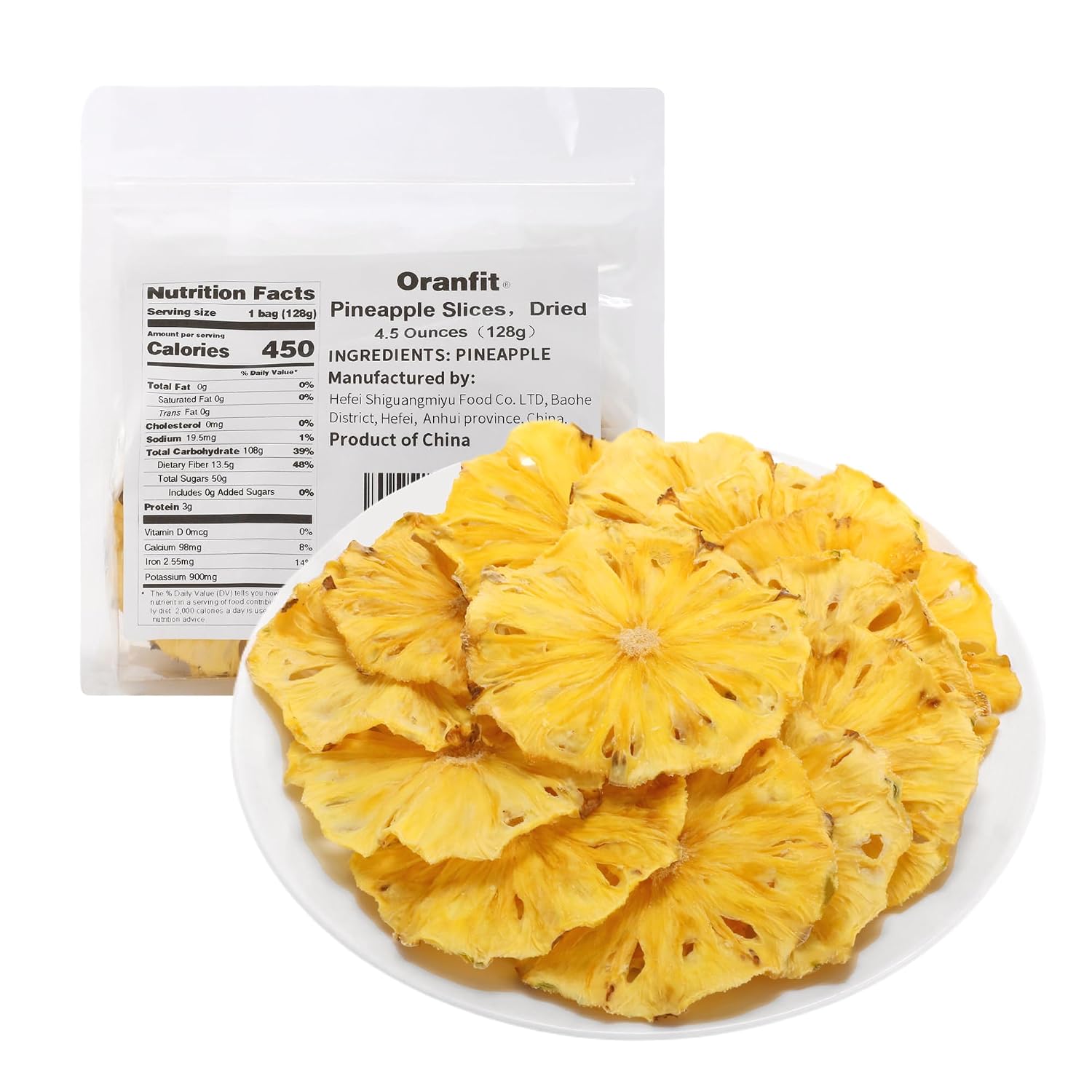 Oranfit Dried Pineapple Slices 4.5oz128g