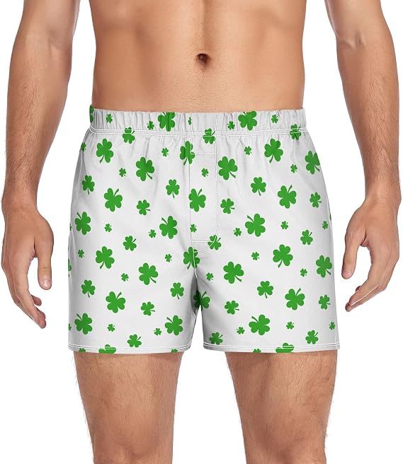 Men's Boxer Shorts Cotton Loose Underwear with Button Fly