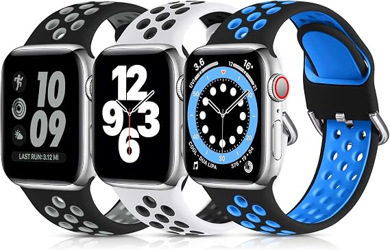 Lerobo Silicone Sport Band for Apple Watch 42mm 40mm 41mm 38mm Men Women