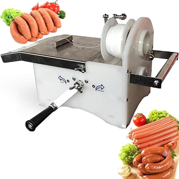 Hand Sausage Linker Knot Tying Machine Commercial Stainless Steel Manual Hand-Rolling Sausage Tying & Knotting Machine, 0-45mm Manual Sausage Tying Machine for Commercial Home Use