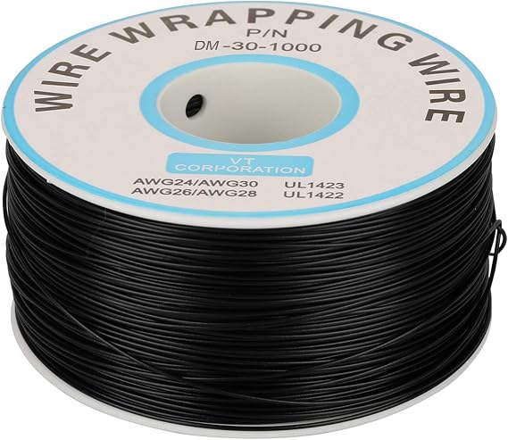 POCREATION 30Awg 0.25Mm Copper Wire, Breadboard Wires Fine Electronics Wire Klingeldraht 0, 03 Draht 0.03 Draht Flexible Insulation Jumper Wire, Cable 0 25Mm, Cable 0 25Mm, Elektriciitskabel,