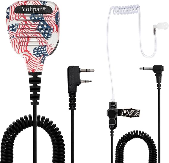 Radio Shoulder Speaker Mic Handheld Microphone with 3.5mm Audio Jack Compatible with BF-F8HP BF-F9 UV-82 UV-82HP UV-82C UV-5R UV-5R5 UV-5RA UV-5RE UV-5X3/Kenwood BTECH Retevis TYT