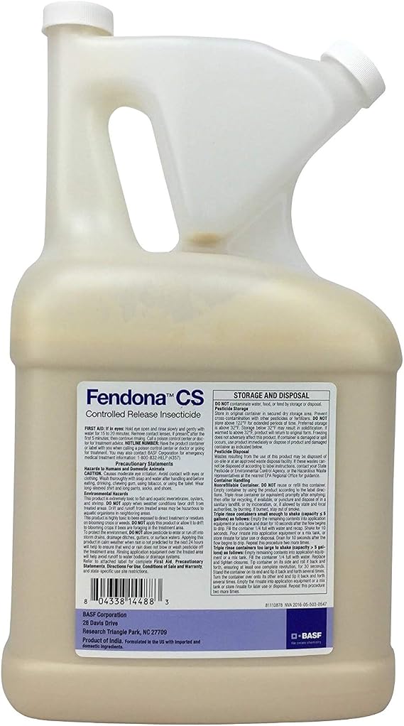 BASF Fendona CS Controlled Release Insecticide, Fast-Acting Concentrate for Ants, Carpenter Bees, Spiders, Ticks & More, 16 oz - Broad Range of Insect Control