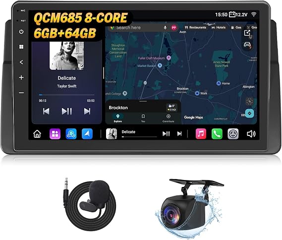 Eonon 6+64GB 9" QLED Android Car Stereo for BMW E46 3 Series