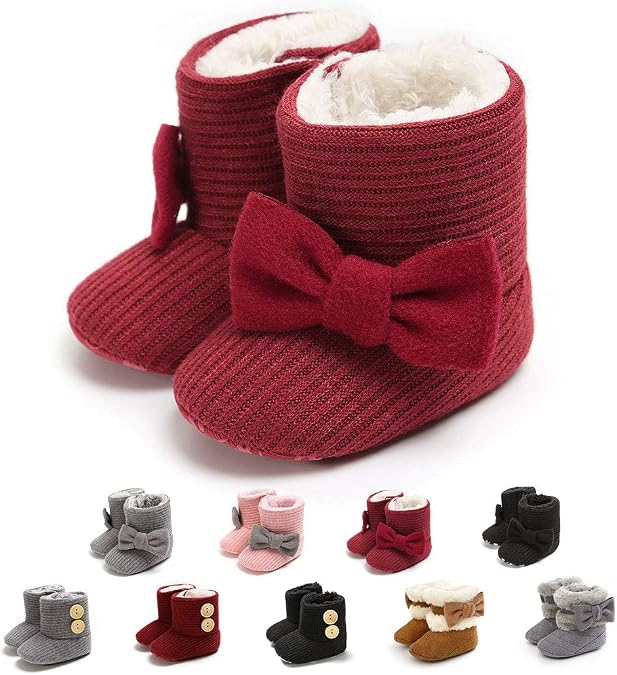 Infant Boots Winter Baby Girl Shoes Soft Sole Anti-Slip Toddler Snow Warm Prewalker Newborn Boots