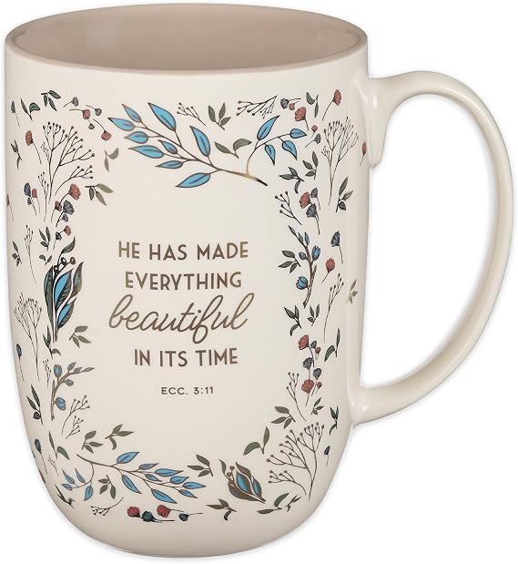 Christian Art Gifts Large Women's Ceramic Coffee Bible Verse Mug