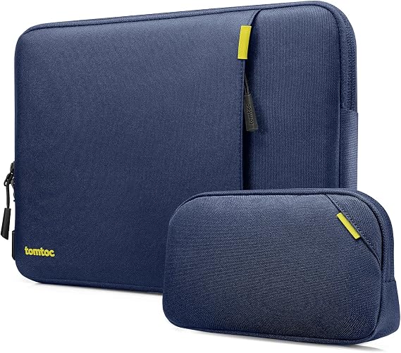tomtoc 360 Protective Laptop Sleeve Kit for 14-inch MacBook Pro M5 Pro/Max | 2026 A3426 A3427 A3434 M4/M3/M2/M1 A3112 A3401 A3185, Water-Resistant Laptop Case Bag with Accessory Pouch for Dell XPS 14