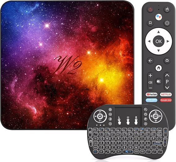2026 Android 14 TV Box, 4GB+128GB,WiFi 6, BT 5.0,MINI Keyboard