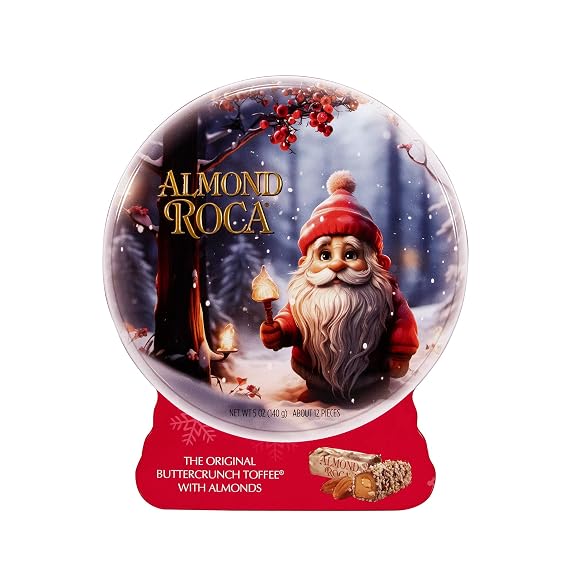 Brown & Haley, Almond Roca Snow Globe Tin, 5 Ounce