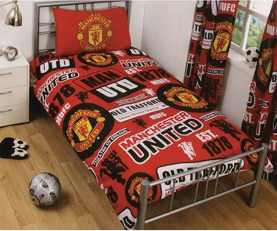Manchester United F.C. Manchester United Official Patch Single Duvet Set Multi-Colour