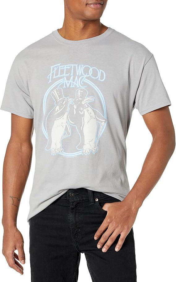 Fleetwood Mac Unisex-Adult Official Fleetwood Mac Grey Penguin T-shirtT-Shirt