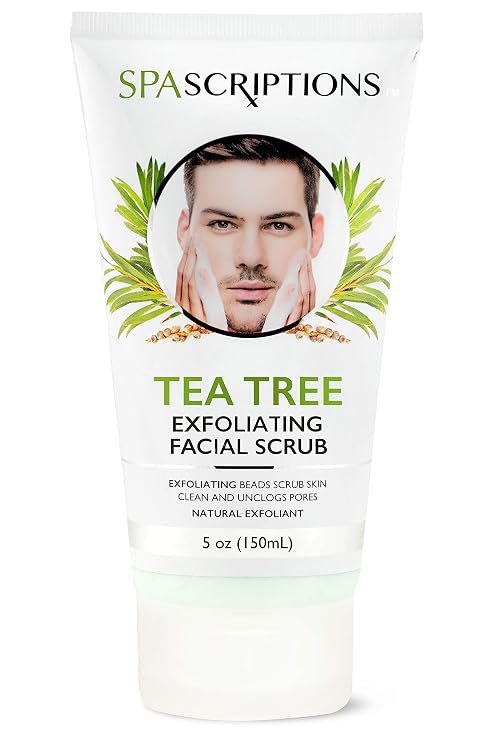 Face Exfoliating Scrub Turmeric, Tea Tree, Hyaluronic Acid & Sugar Face Wash - 5 Oz (Tea Tree)